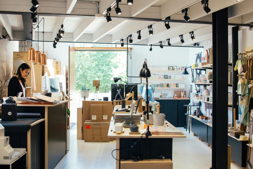 Shop staff in a gift shop